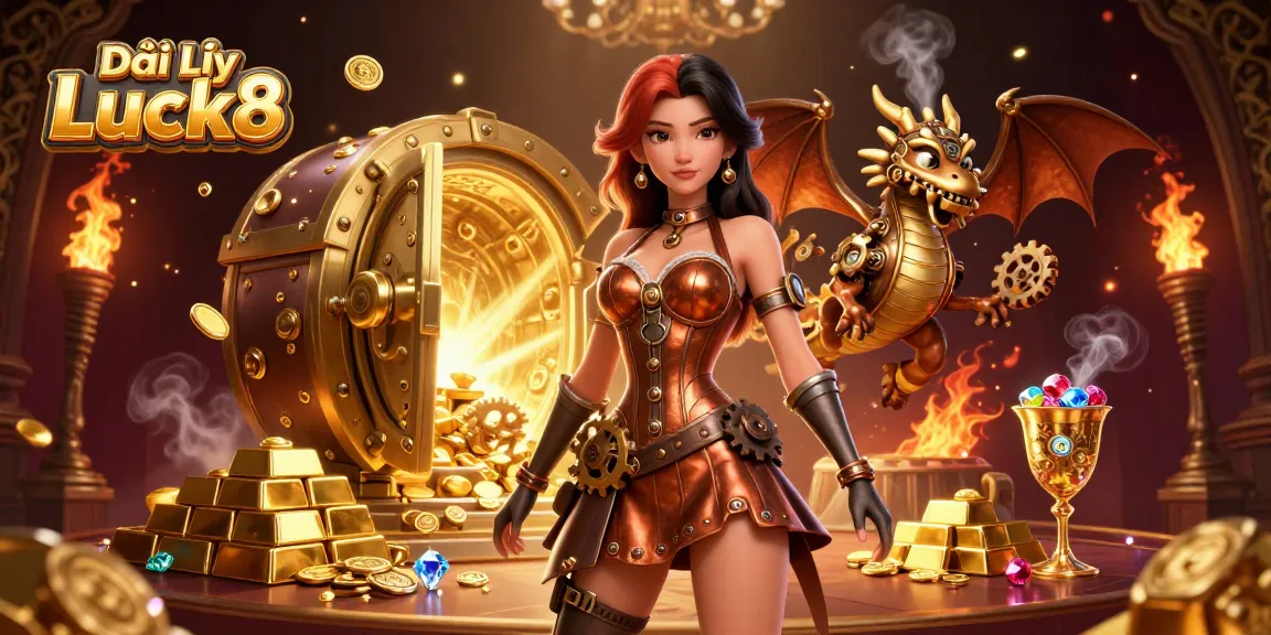 Engage with Đại lý Luck8's exciting online platform showcasing rich casino elements and vibrant characters.