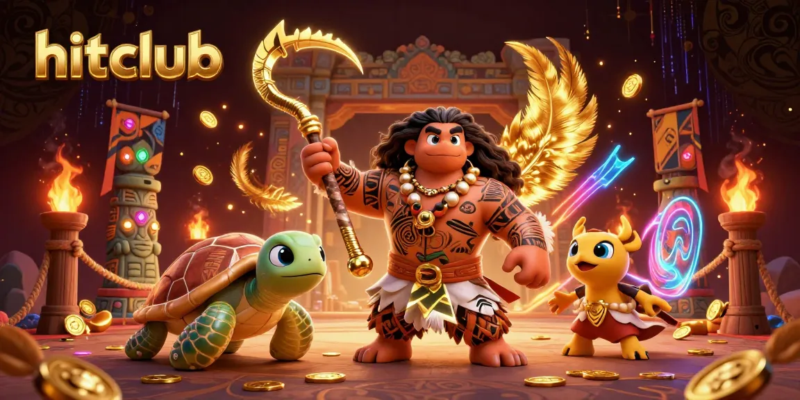 Hitclub's exciting casino adventure with a majestic demigod hawk and a playful turtle
