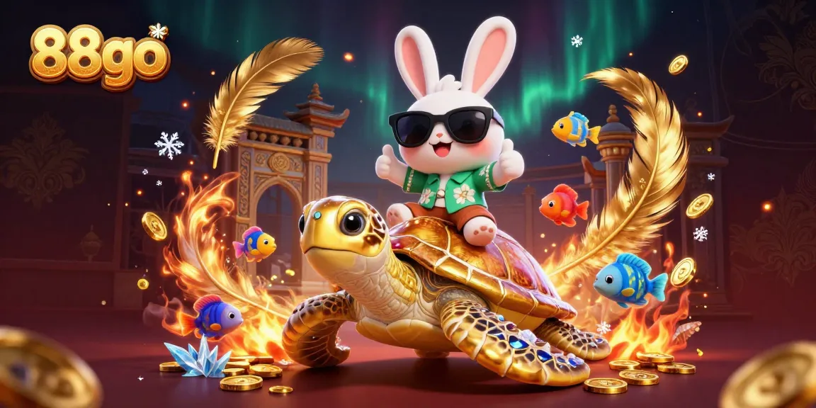 Experience the vibrant thrill of the 88go casino with characters celebrating amid gold coins and tokens.