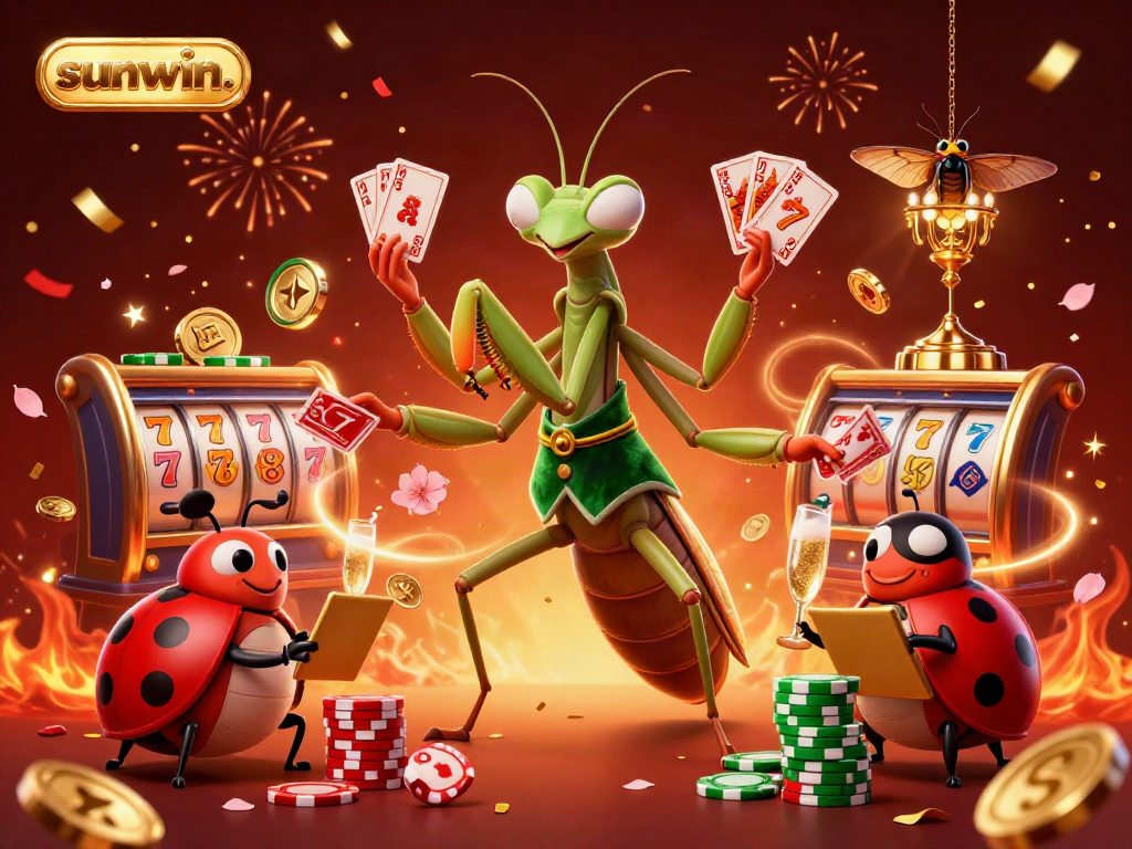 Experience thrilling gameplay at sunwin. with vibrant scenes of card games and celebrations.