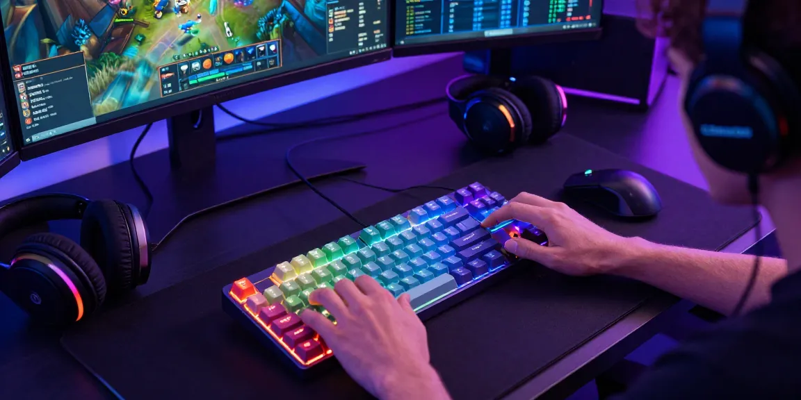 Premium Hall Effect keyboards showcase in a vibrant gaming setup; are 8k pcbs only for hall effect switches?