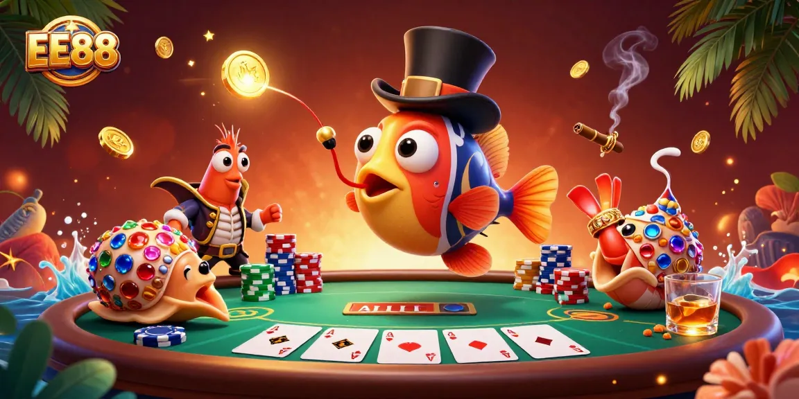 EE88 highlights a thrilling deep-sea casino adventure with vibrant characters and dynamic gaming elements.