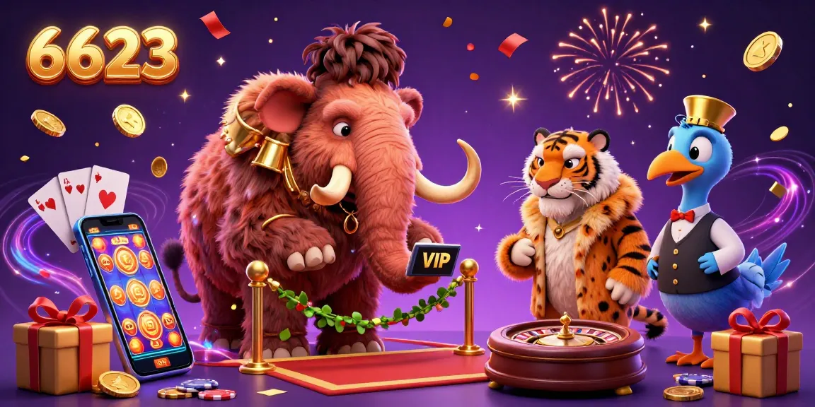 Engage in the thrill of 6623 with dynamic casino characters and vibrant gaming elements.
