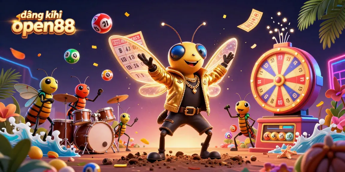 Engage in exciting online gambling by registering on đăng ký open88 with a lively 3D illustration showcasing vibrant casino elements.