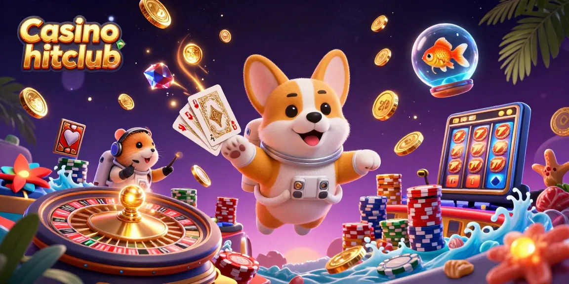Experience thrilling gaming at Casino hitclub with an engaging 3D space scene depicting vibrant characters and dynamic elements.