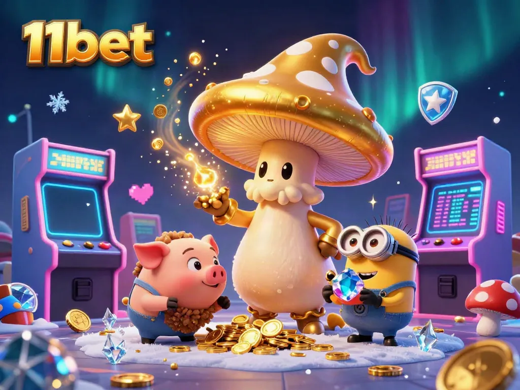 Engage with thrilling gameplay at 11bet featuring magical 3D characters in a vibrant casino scene.