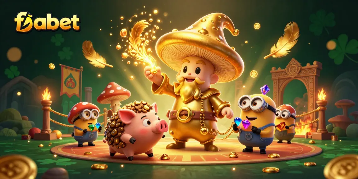 Engage with fabet's dynamic casino atmosphere, showcasing magic and treasures in a vibrant illustration.