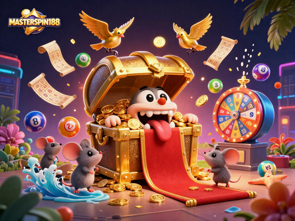 Engage in exciting lottery games with MASTERSPIN188 featuring vibrant balls and enticing rewards.
