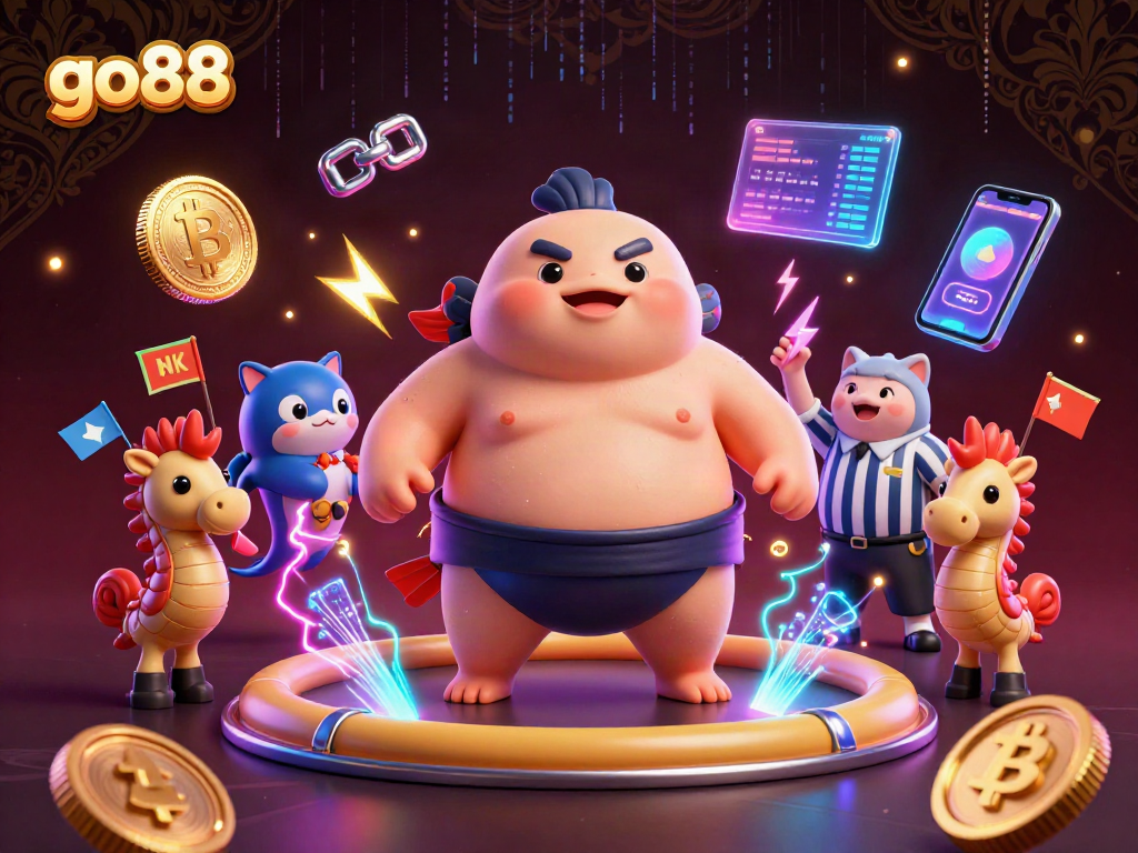 Engage in thrilling gameplay at go88 with animated fugu, catfish referee, and seahorse fans!