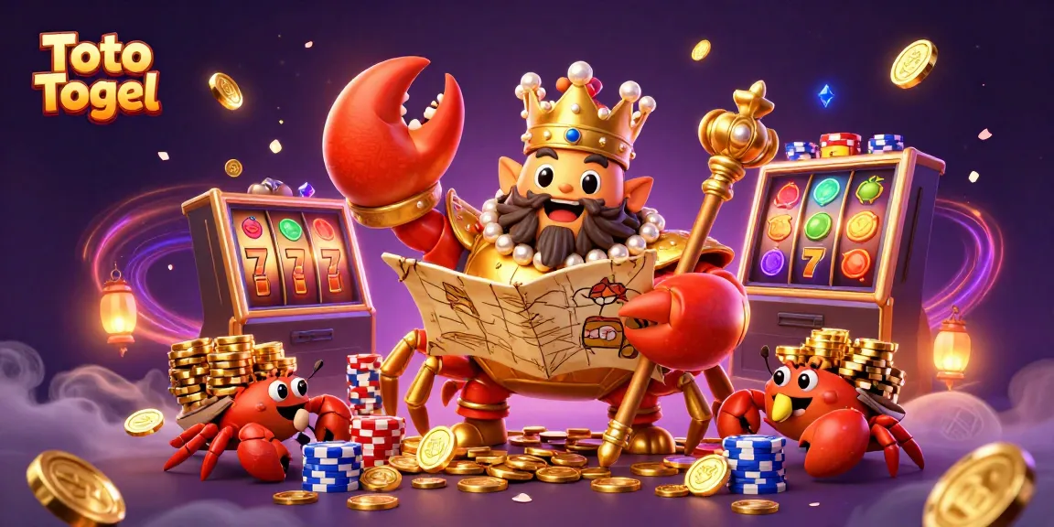 Cascade golden coins and exciting slot reels in a vibrant Toto Togel gaming scene.