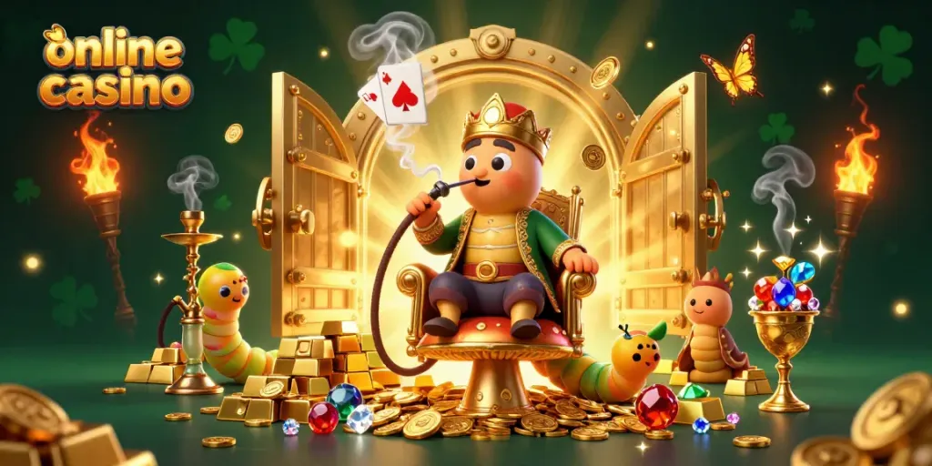 Juega en un casino online con emocionantes símbolos de póker y riquezas brillantes.