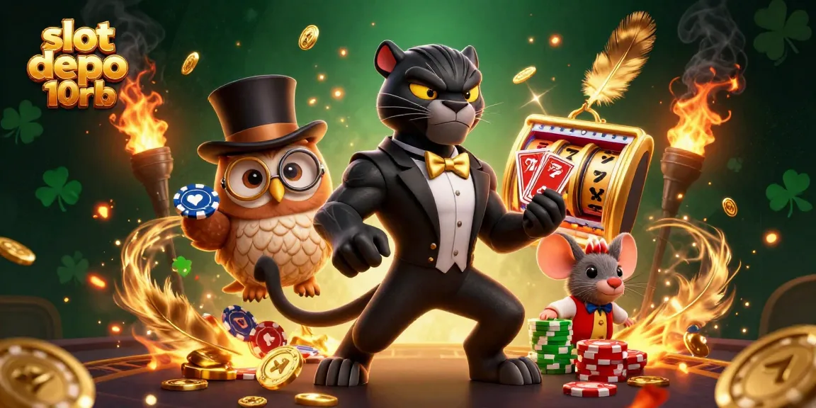 Experience the thrill of slot depo 10rb with 3D cartoon characters engaging in vibrant casino action.