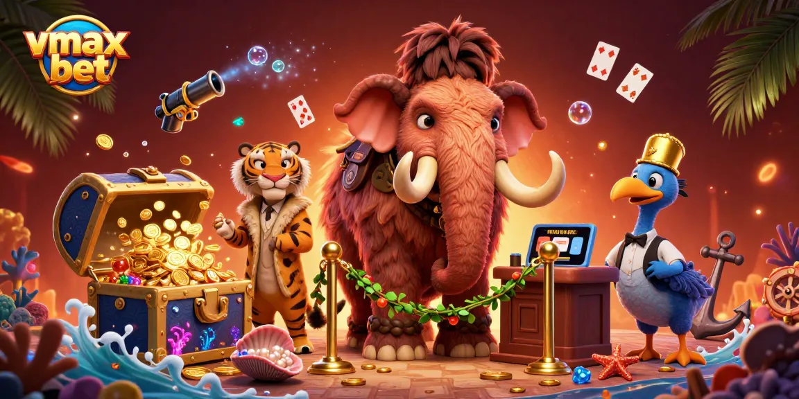 Experience thrilling action at vmax bet with a vibrant 3D casino scene featuring dynamic characters and game elements.