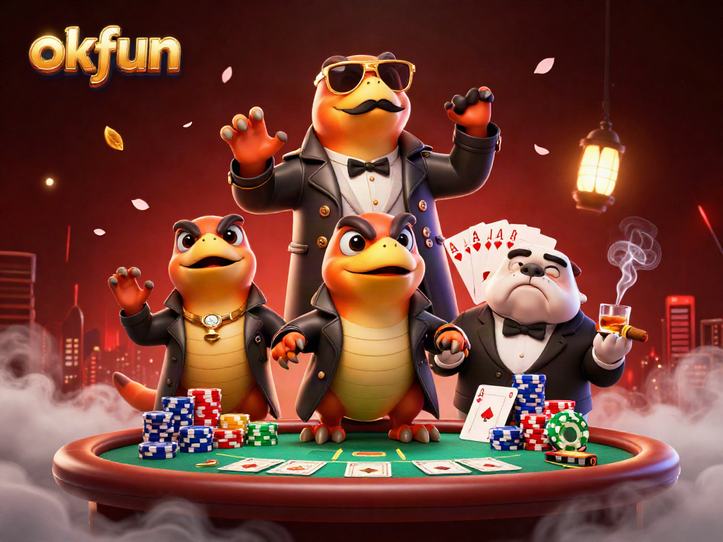 Engage in thrilling gambling adventures with okfun as raptors stylishly attempt to enter a VIP casino lounge.