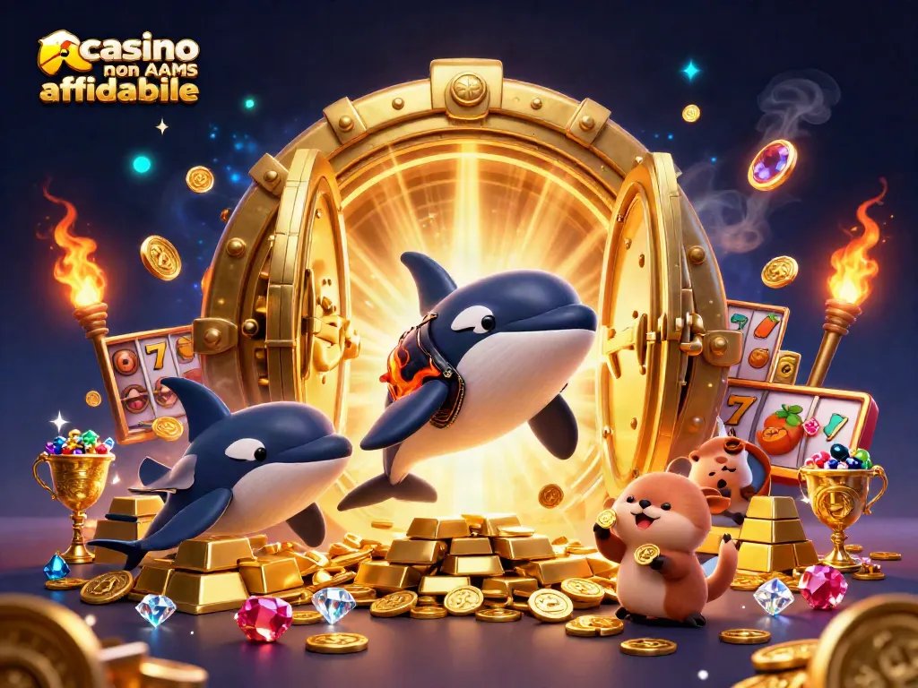 Raccolta di oro e gemme nei casinò non AAMS affidabili con un orca biker e creature marine.