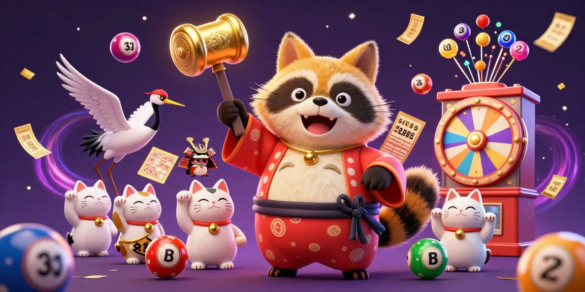 Win with nbet in this vibrant 3D illustration featuring festive characters and dynamic lottery elements.