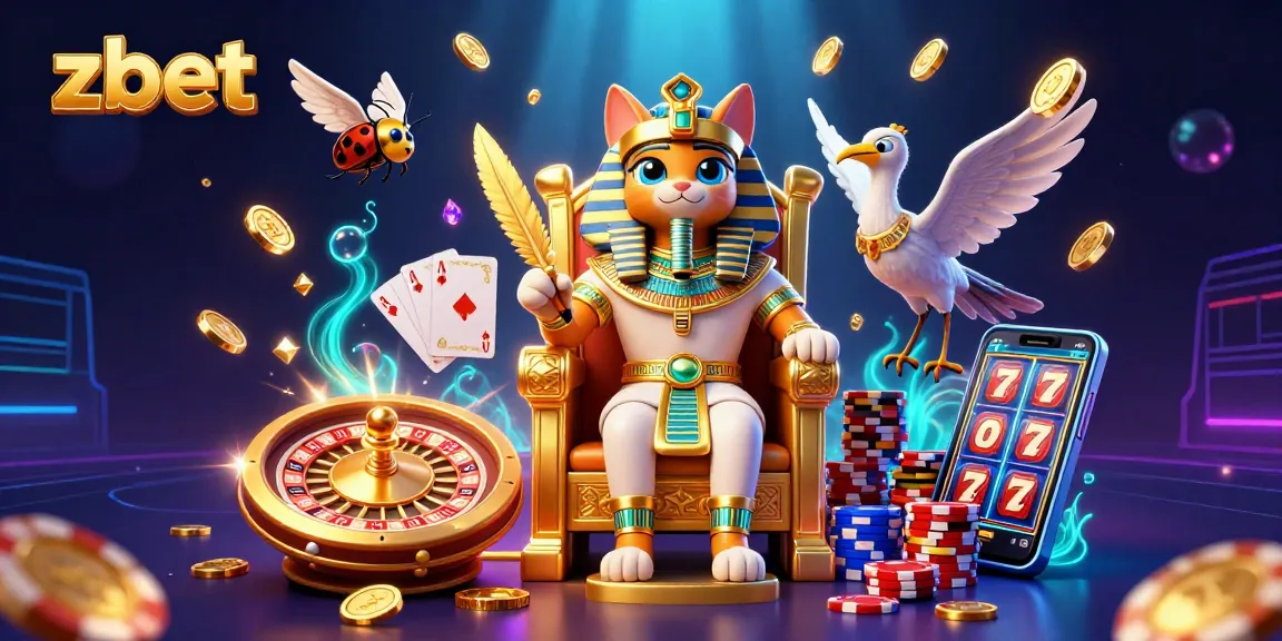 Zbet offers thrilling experiences with a lively Egyptian-themed online casino scene, showcasing excitement and luxury.
