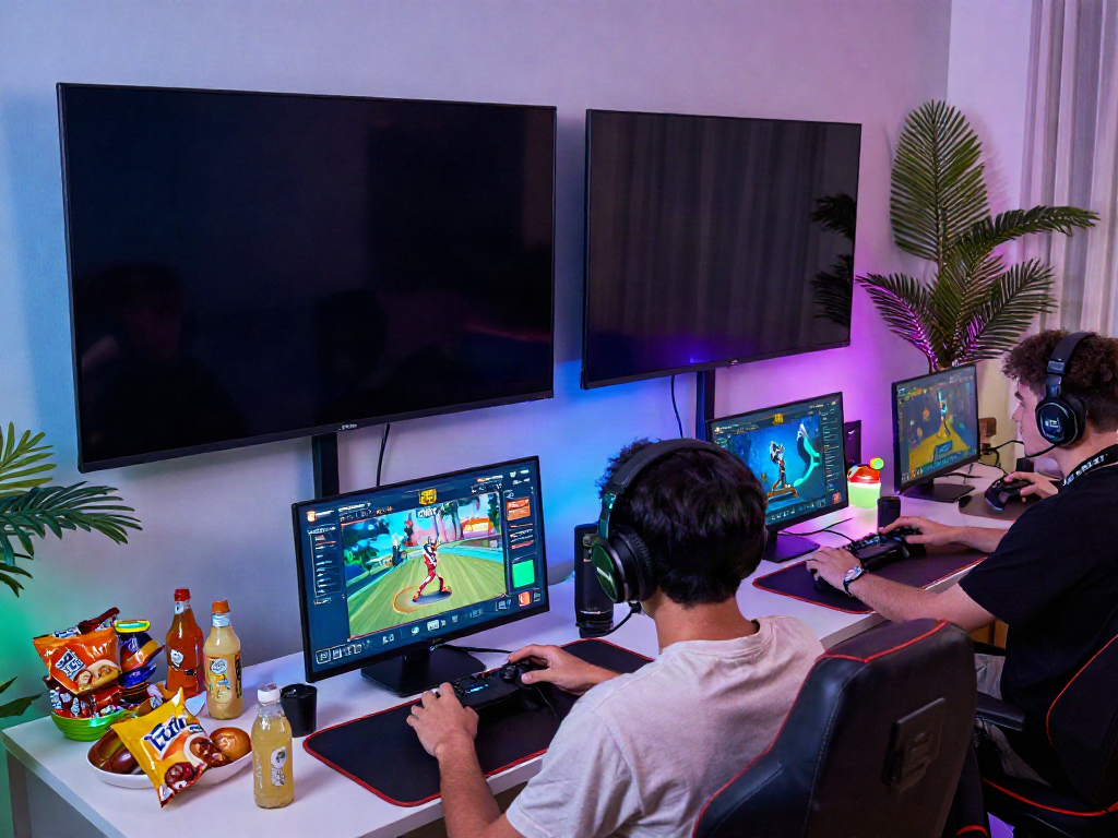 Players enjoy online card games at Hitclub3.io in a vibrant gaming room.