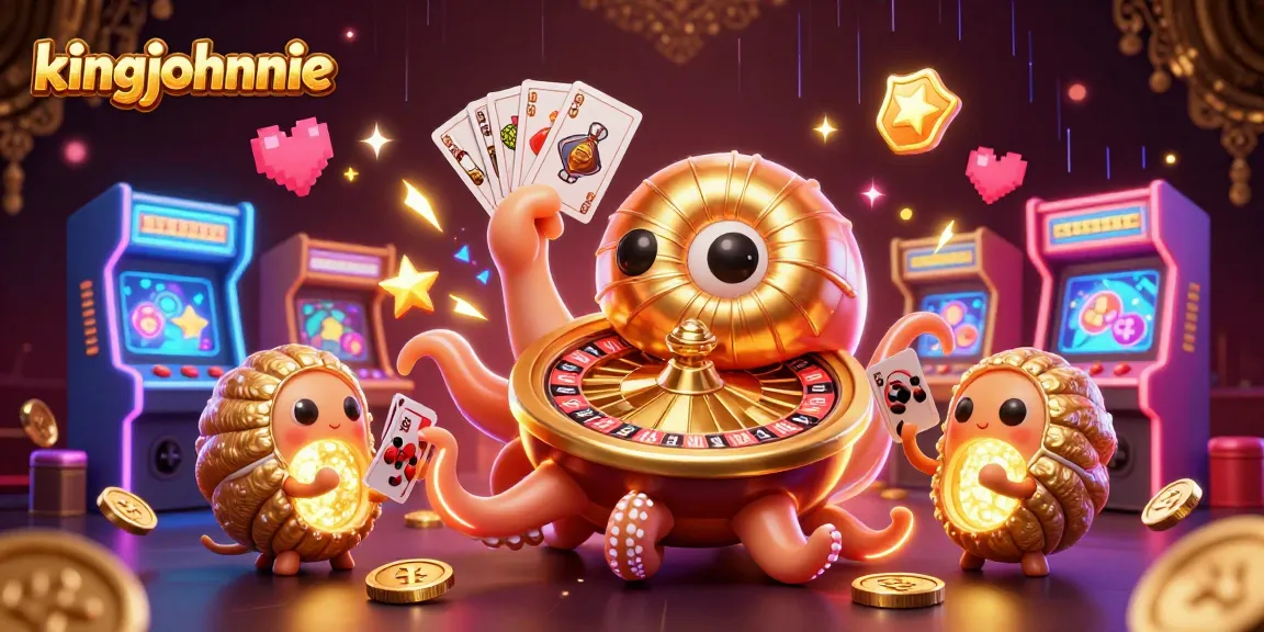 Engage with kingjohnnie's vibrant casino world featuring dynamic nautilus and glowing games.