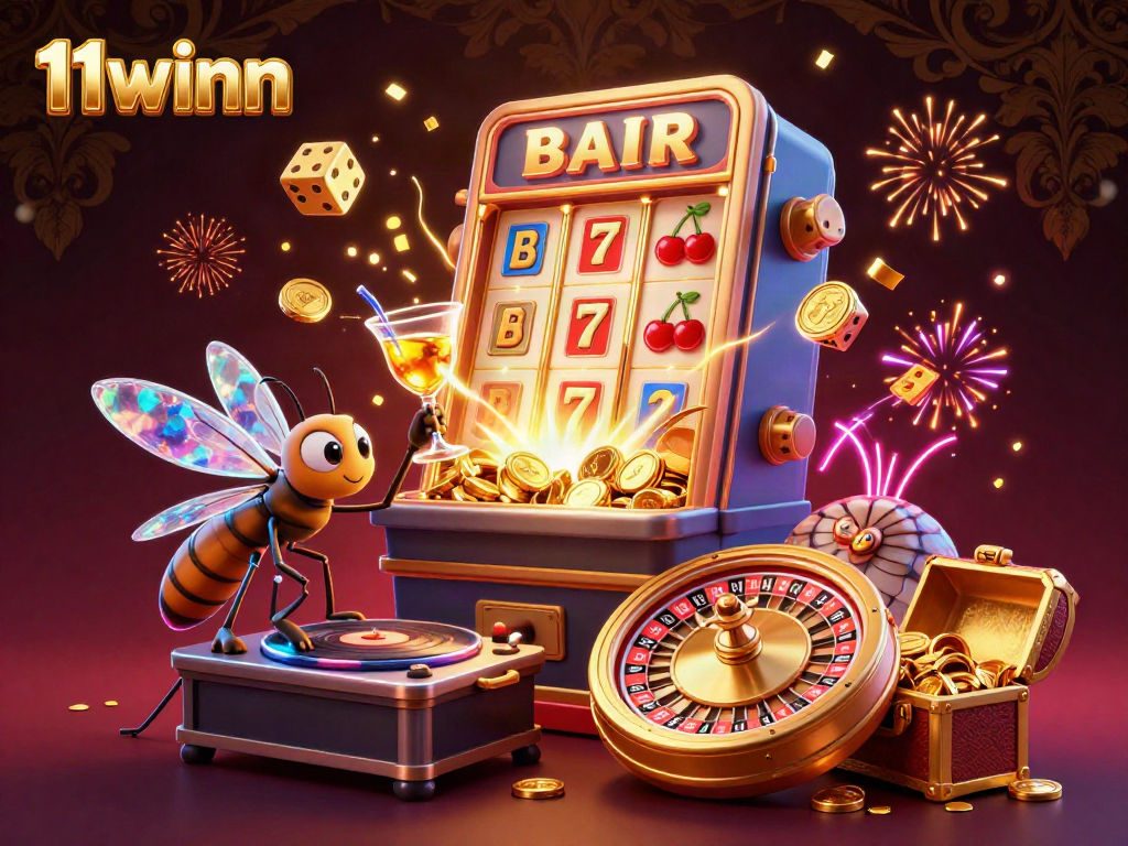 Experience the thrill of 11winn with vibrant casino characters and dynamic game elements.