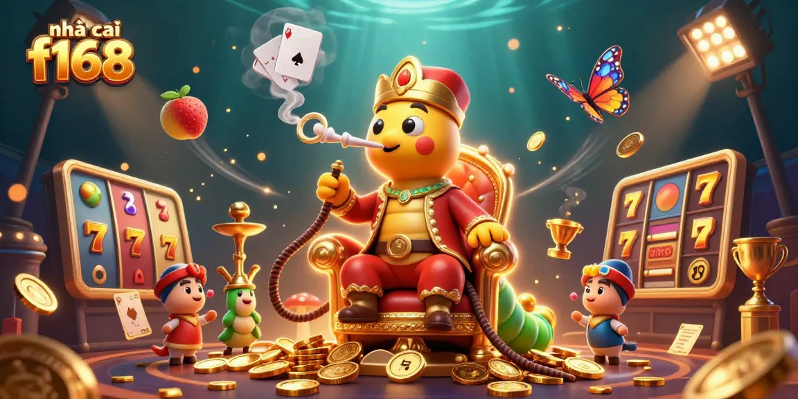 Experience the excitement at nhà cái f168 with immersive slot games, vibrant characters, and dazzling casino elements.