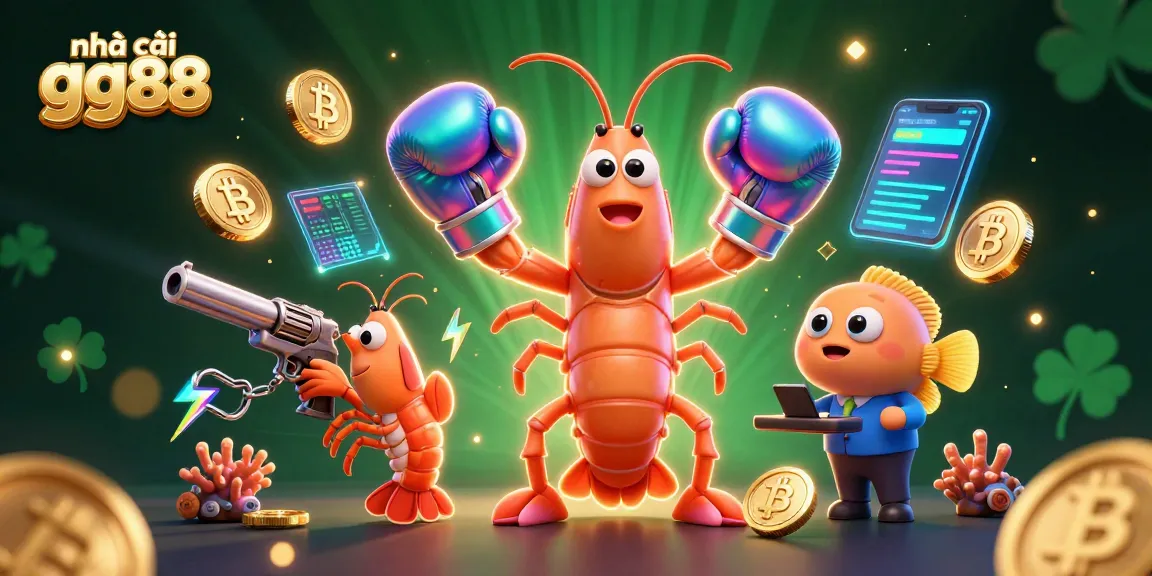 Join the excitement at nhà cái gg88 with vibrant characters and neon elements in this dynamic casino scene.
