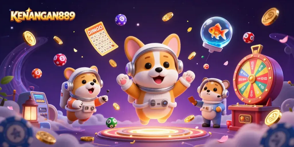 Experience exciting gaming adventures with KENANGAN889 in a vibrant cosmic casino.