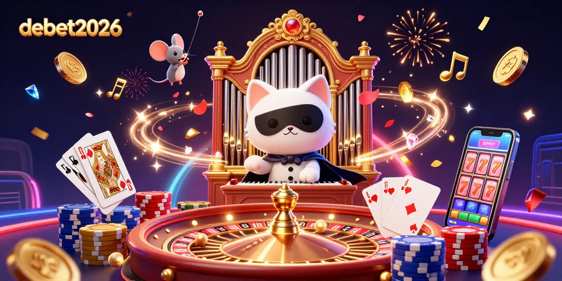 Experience exhilarating wins with debet2026's colorful casino scene featuring iconic characters and gaming elements.