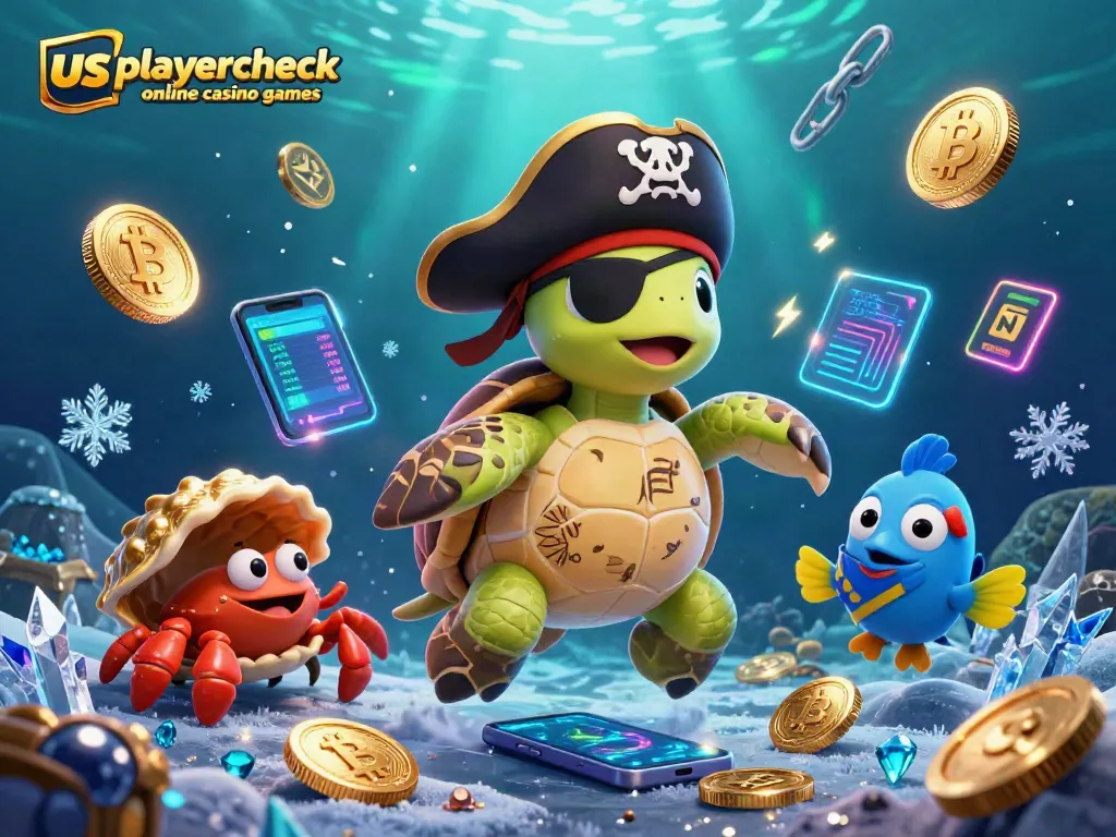 Engage with the fascinating usplayercheck online casino games scene, showcasing a vibrant underwater casino adventure.