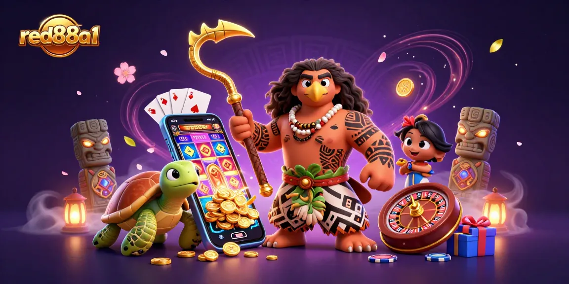 Play exciting slot games with red88a1 showcased by animated characters and vibrant elements