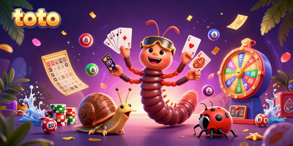 Experience thrilling toto action in a lively casino setting with vibrant characters and dynamic elements.