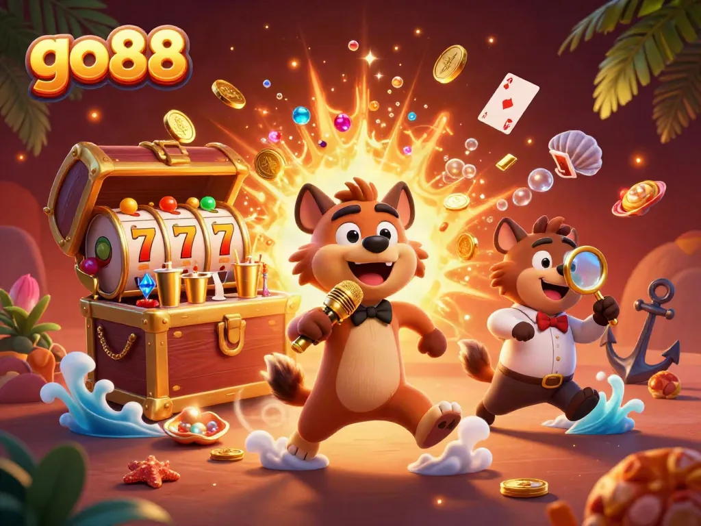 Join the fun at go88's comedy casino club with vibrant slots, drinks, and laughs.