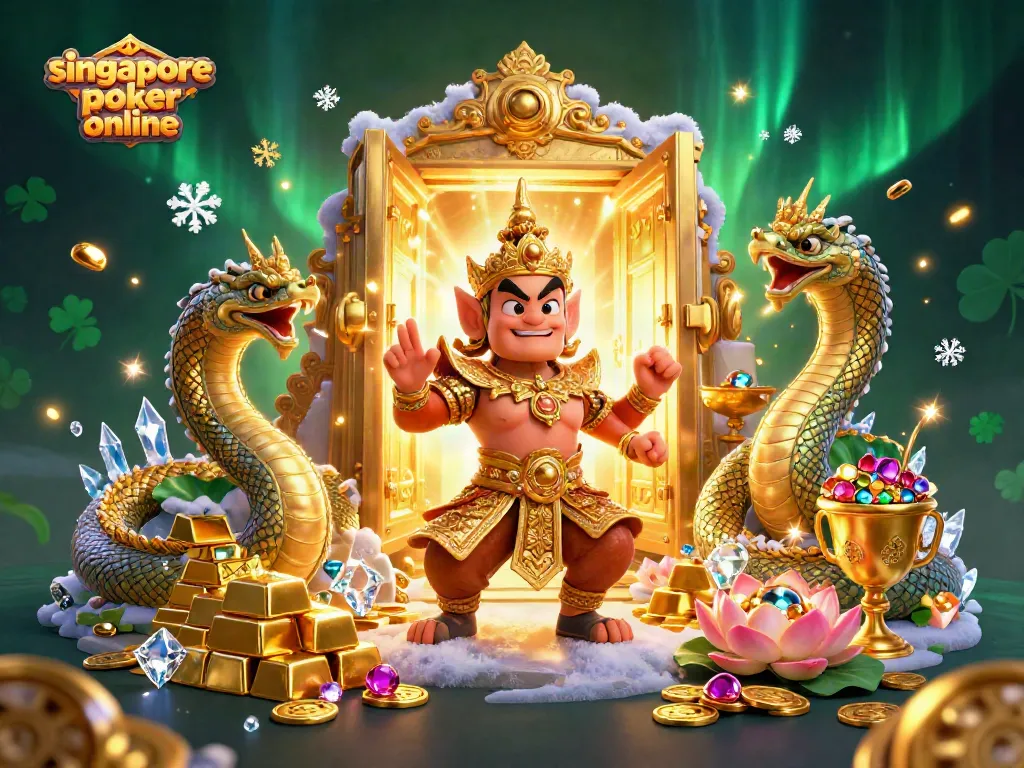 Experience the excitement of singapore poker online with vibrant characters and dynamic gaming elements.