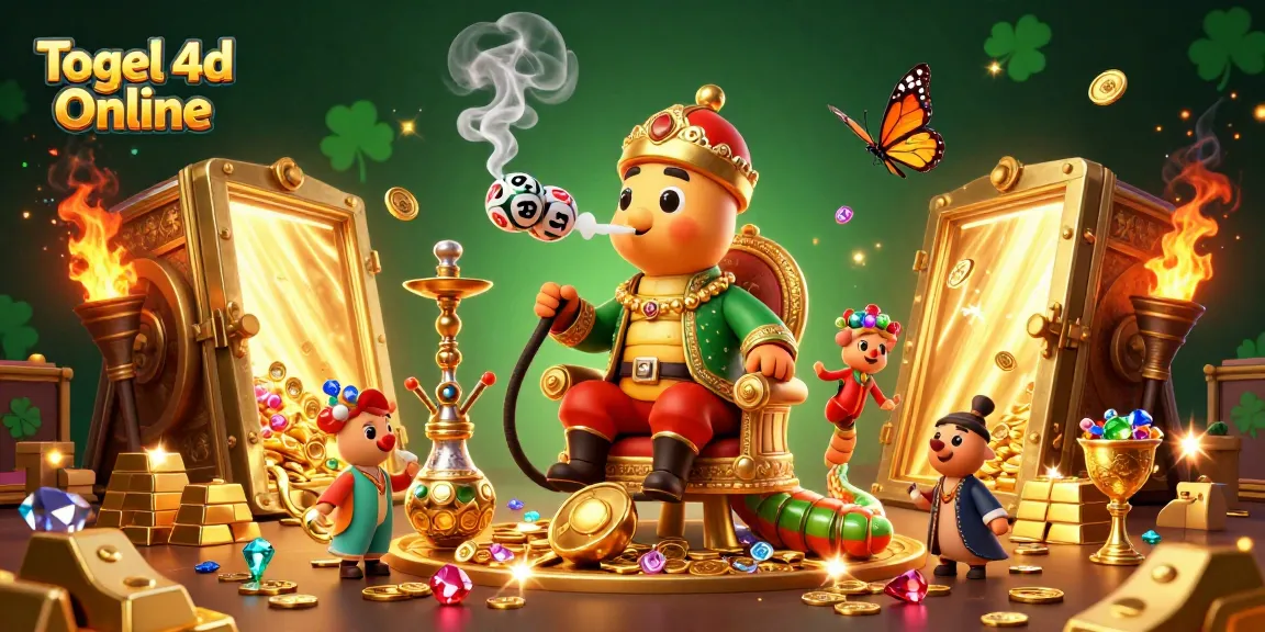 Engage with Togel 4d Online in this vibrant 3D illustration featuring a whimsical casino theme.