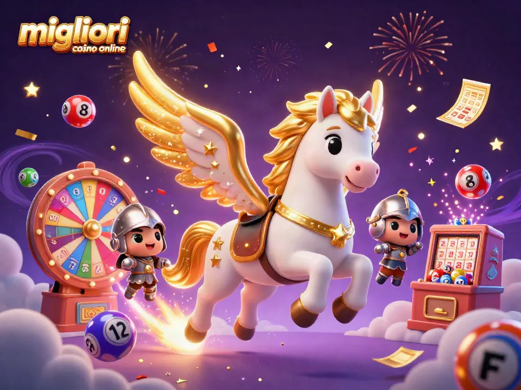 Gioca nei migliori casino online con un cavallo celeste e palline colorate che danzano