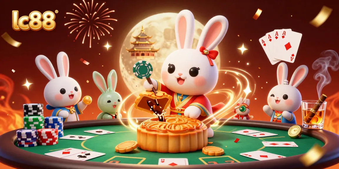 Join the excitement at lc88 as the moon rabbit unveils poker chips from golden mooncakes.