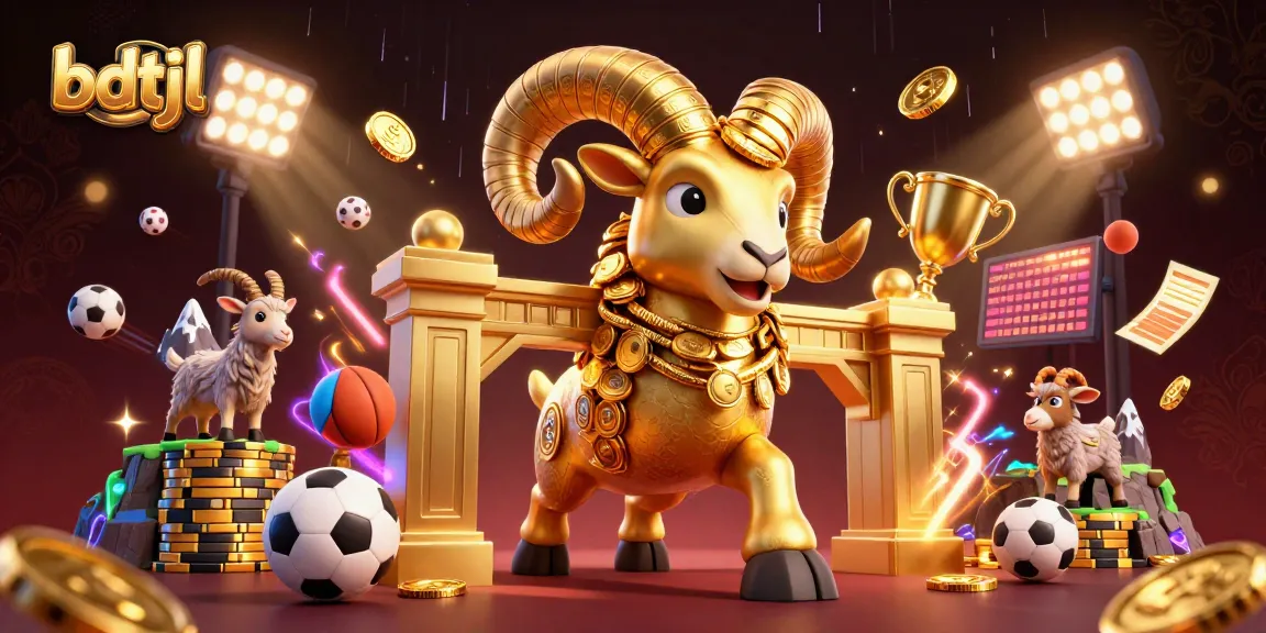 bdtjl showcases thrilling sports betting action with a massive golden ram headbutting a cash register gate