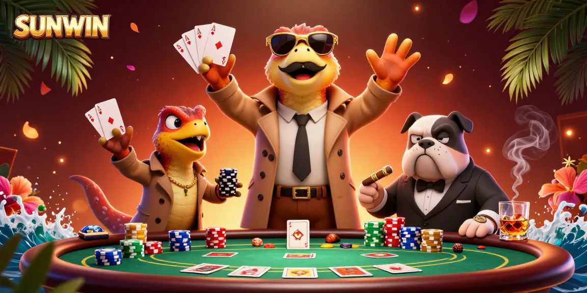 Experience the thrill at SUNWIN casino with raptors amusingly outfitted to enter a VIP lounge.