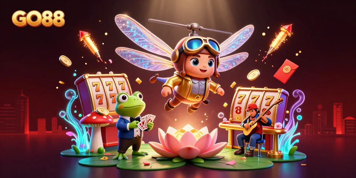Experience thrilling gameplay at GO88 with vibrant visuals, a lively atmosphere, and exciting casino elements.