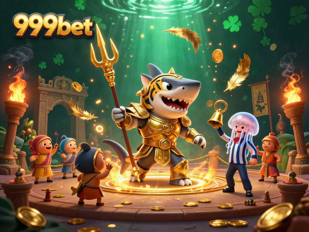 Engage with thrilling gameplay at 999bet, featuring vibrant casino action within a dynamic underwater arena.